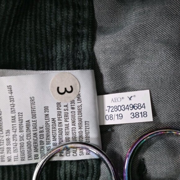 American Eagle Corduroy Mom Jean Women 2 Green Preppy High Rise Skater Cotton - Picture 15 of 16